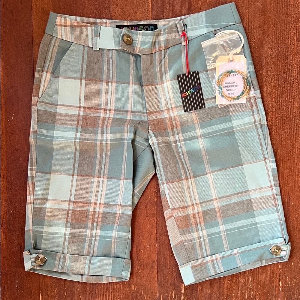 Just Johnson Plaid Bermuda Shorts